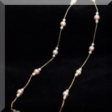 J04. 14K gold and pearl necklace. 16” - $265